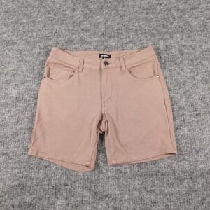 ST33LE Shorts Mens 26 Brown Stretch Denim‎ Style Casual Slim Fit 6" Inseam